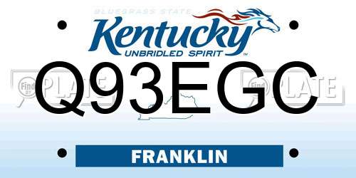 Q93EGC Kentucky License Plate