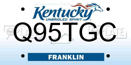 Q95TGC Kentucky License Plate
