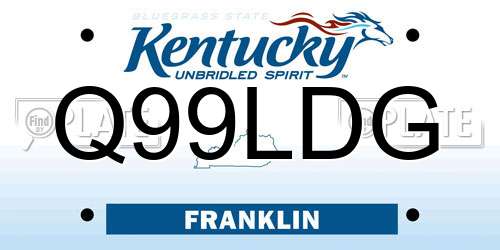Q99LDG Kentucky License Plate