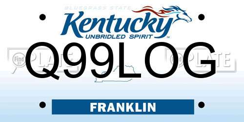 Q99LOG Kentucky License Plate