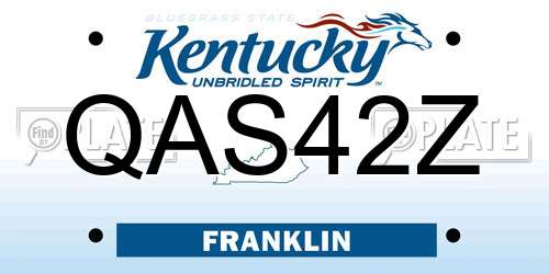 QAS42Z Kentucky License Plate