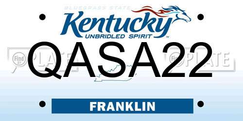 QASA22 Kentucky License Plate