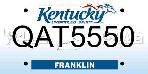 QAT5550 Kentucky License Plate
