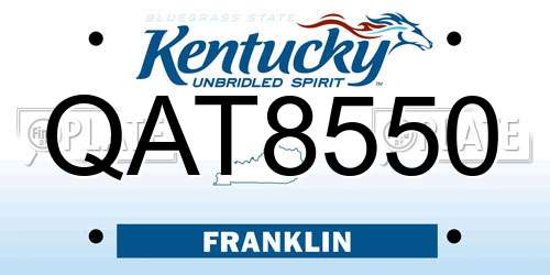 QAT8550 Kentucky License Plate