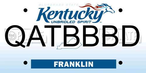 QATBBBD Kentucky License Plate