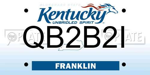 QB2B2I Kentucky License Plate