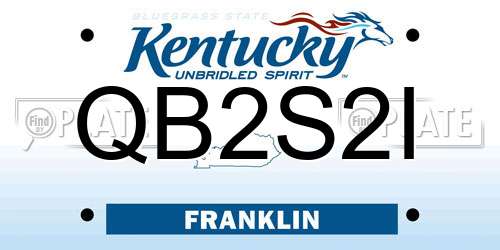 QB2S2I Kentucky License Plate