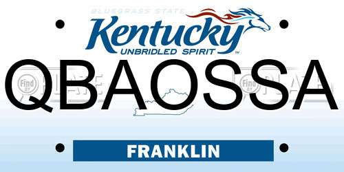 QBAOSSA Kentucky License Plate