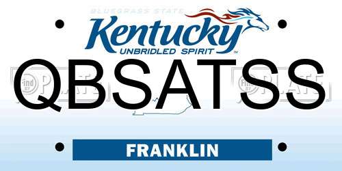 QBSATSS Kentucky License Plate