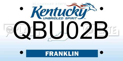 QBU02B Kentucky License Plate