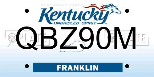 QBZ90M Kentucky License Plate