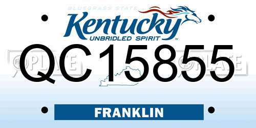QC15855 Kentucky License Plate