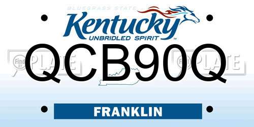 QCB90Q Kentucky License Plate
