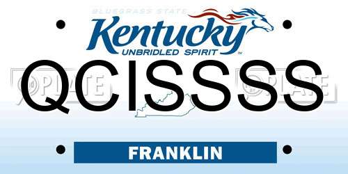 QCISSSS Kentucky License Plate