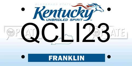 QCLI23 Kentucky License Plate
