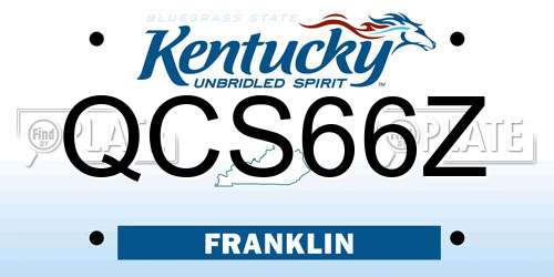 QCS66Z Kentucky License Plate
