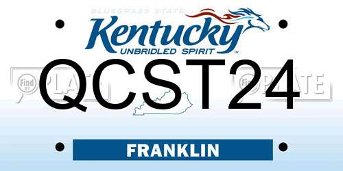 QCST24 Kentucky License Plate
