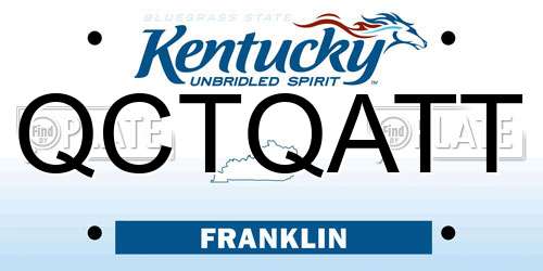QCTQATT Kentucky License Plate