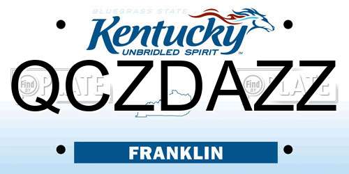 QCZDAZZ Kentucky License Plate