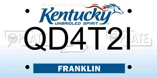 QD4T2I Kentucky License Plate