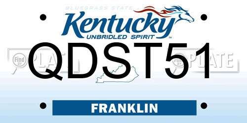 QDST51 Kentucky License Plate