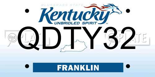 QDTY32 Kentucky License Plate