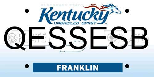 QESSESB Kentucky License Plate
