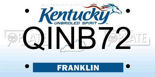 QINB72 Kentucky License Plate