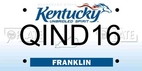 QIND16 Kentucky License Plate
