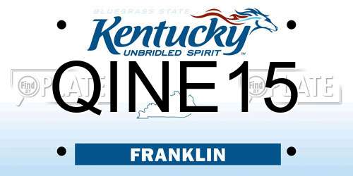 QINE15 Kentucky License Plate