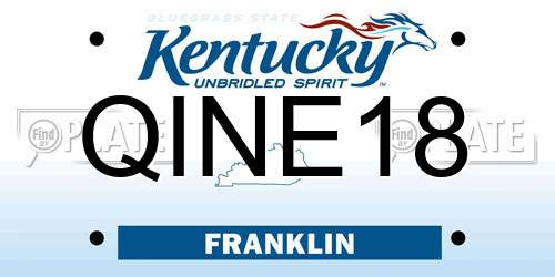 QINE18 Kentucky License Plate