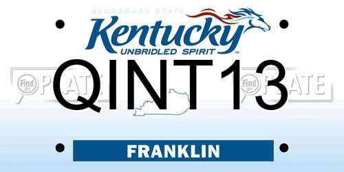 QINT13 Kentucky License Plate