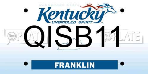 QISB11 Kentucky License Plate