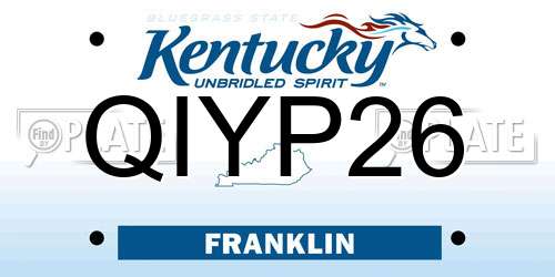 QIYP26 Kentucky License Plate