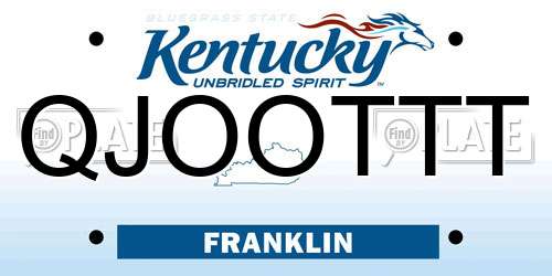 QJOOTTT Kentucky License Plate