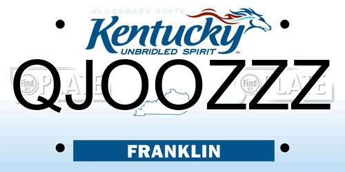 QJOOZZZ Kentucky License Plate