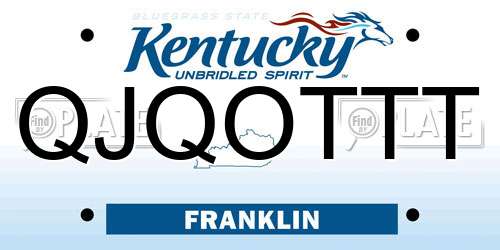 QJQOTTT Kentucky License Plate