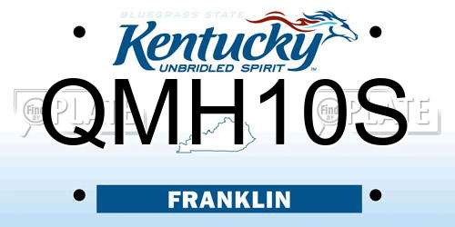 QMH10S Kentucky License Plate