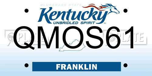 QMOS61 Kentucky License Plate