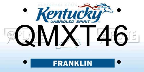 QMXT46 Kentucky License Plate