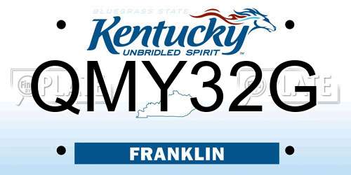 QMY32G Kentucky License Plate
