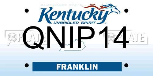 QNIP14 Kentucky License Plate