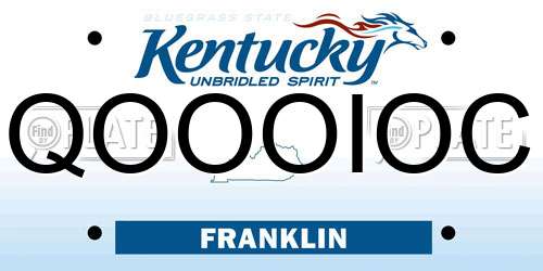 QOOOIOC Kentucky License Plate