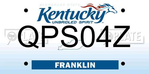 QPS04Z Kentucky License Plate