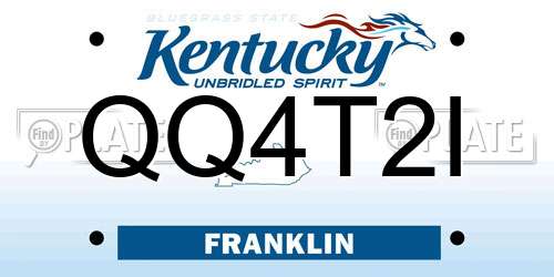 QQ4T2I Kentucky License Plate