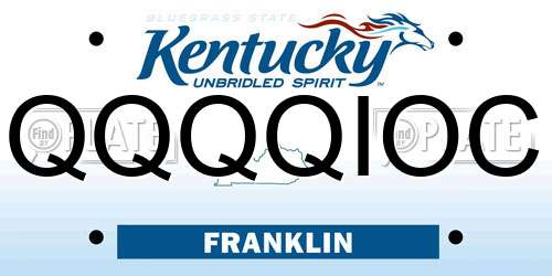 QQQQIOC Kentucky License Plate