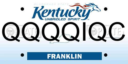 QQQQIQC Kentucky License Plate