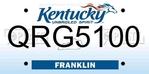 QRG5100 Kentucky License Plate