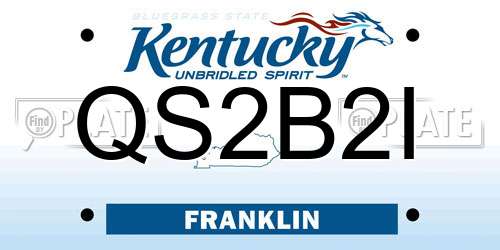 QS2B2I Kentucky License Plate