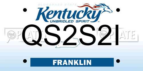 QS2S2I Kentucky License Plate